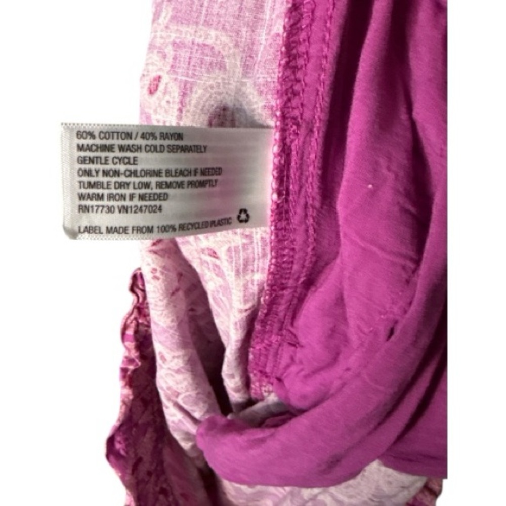Knox Rose Magenta Paisley Pants size XL - Picture 7 of 8
